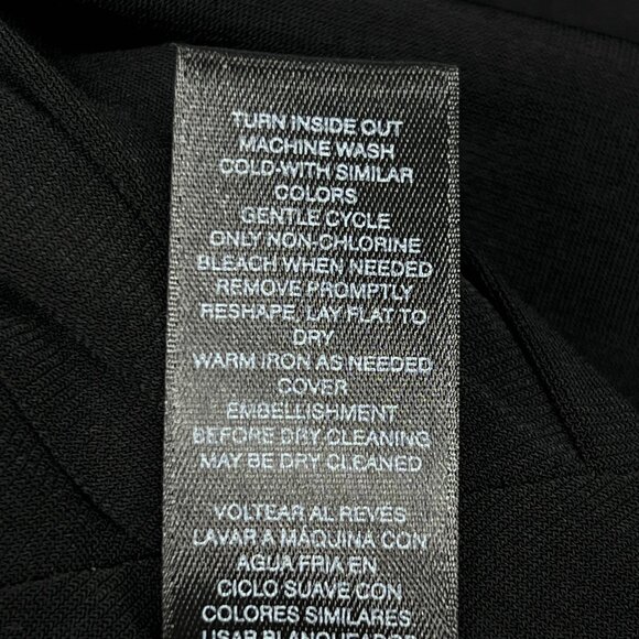 WHBM Instantly Slimming Black Faux Wrap Sleeveless Midi Dress Size 14 - NWT - Picture 9 of 9